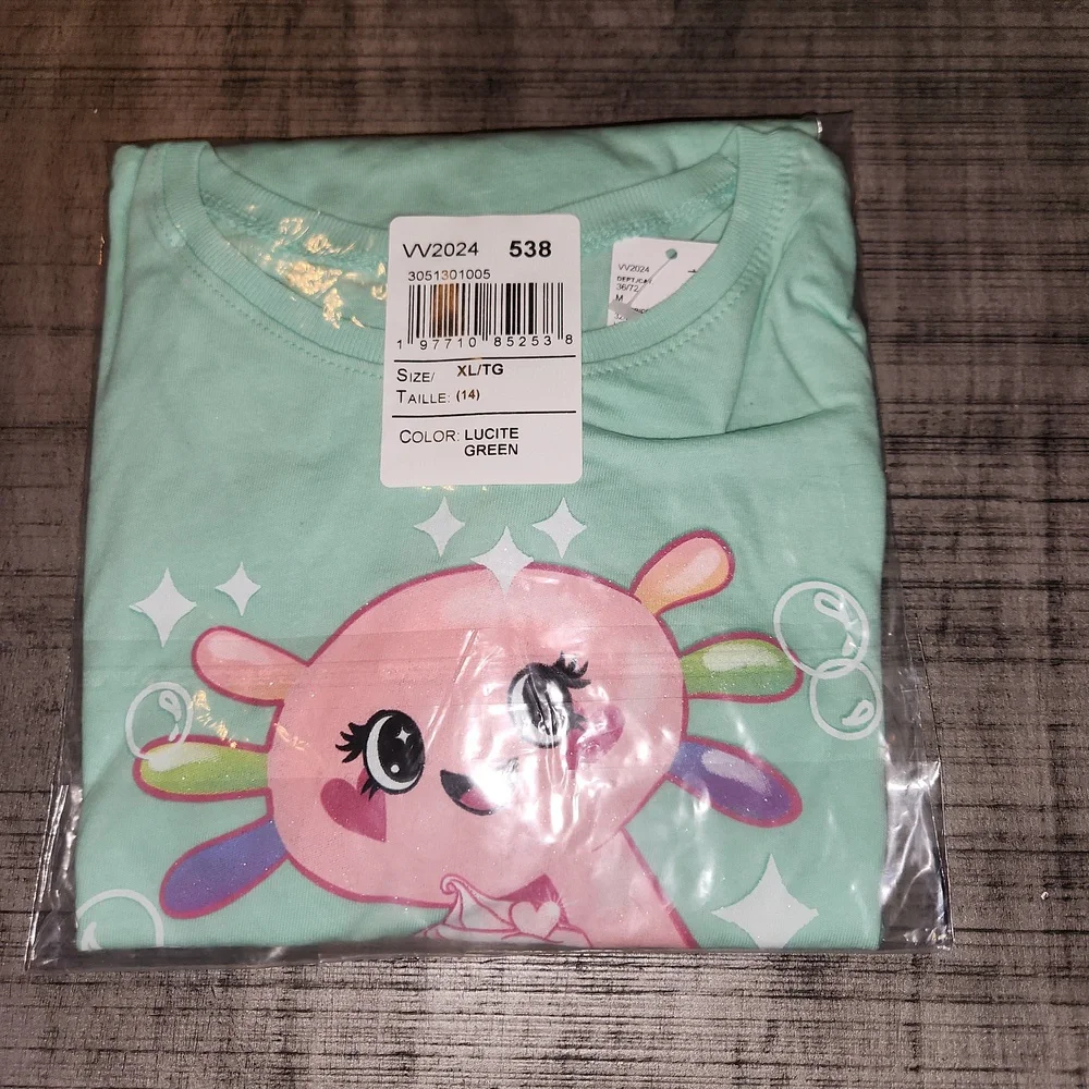 NWT The Children's Place Mint Snaxolotl Long Sleeve Tee